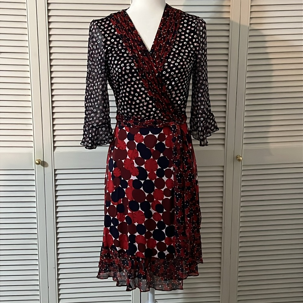 Diane von Furstenberg DVF Nieves Scarf Wrap Dress Size 8 - Picture 2 of 8